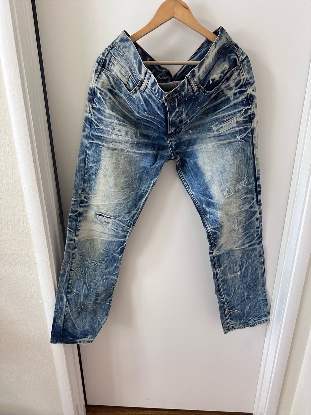 Jordan Craig Men's Blue Washed Slim Fit Jeans